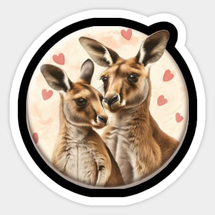 Kangaroo Love Design Sticker